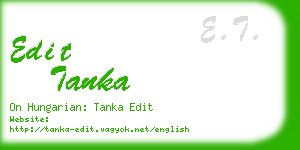 edit tanka business card